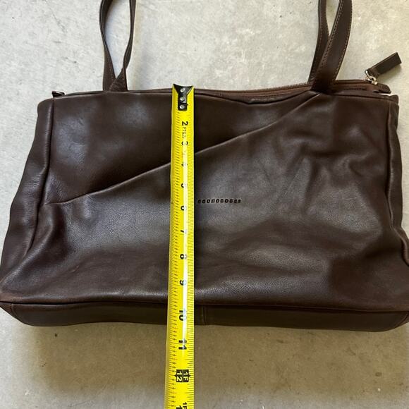 Bruno Rossi Brown Leather Shoulder Bag - Picture 5 of 16